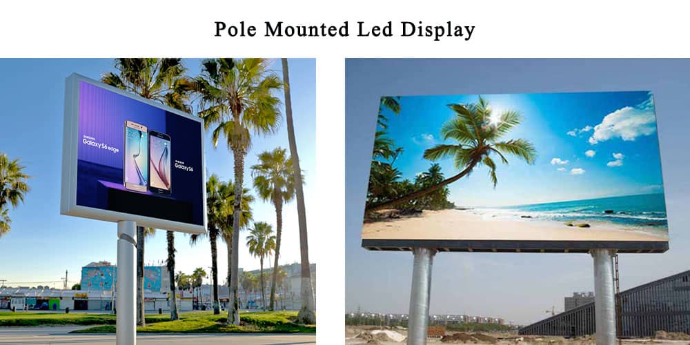 there are 2 kinds pole led display, single pole or double pole