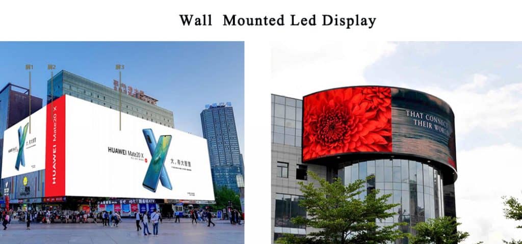 inatall led display on building wall to promote brand and advertiing