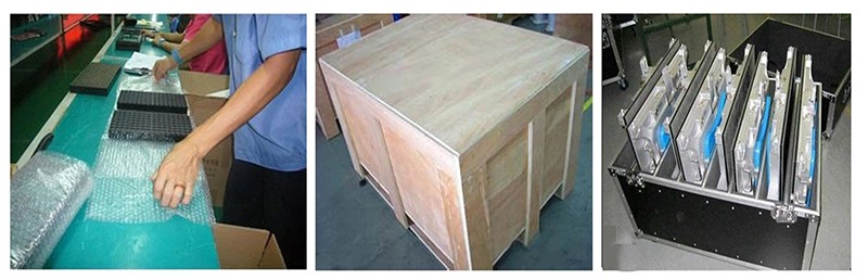 moisture-proof led display screen wooden and flight case package