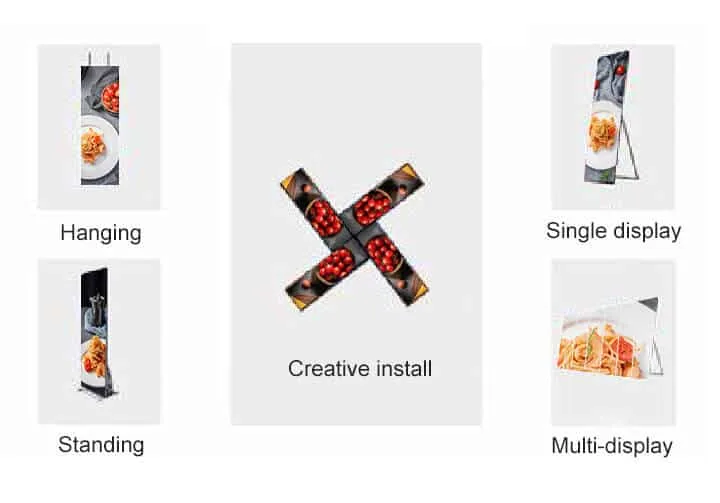 led poster various creative installation way