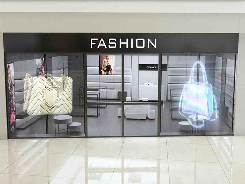 fashion store glass film display