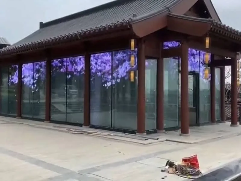 advertising transparent led wall