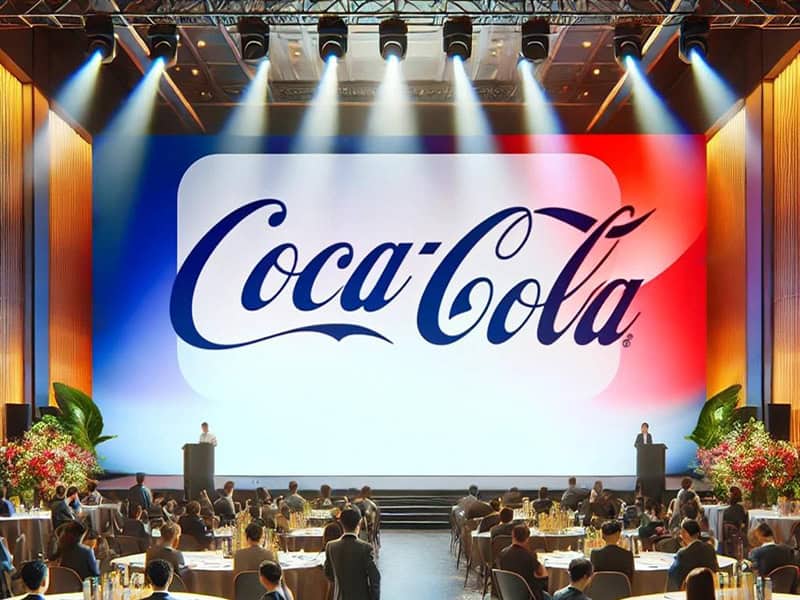 company event setup with rental LED displays