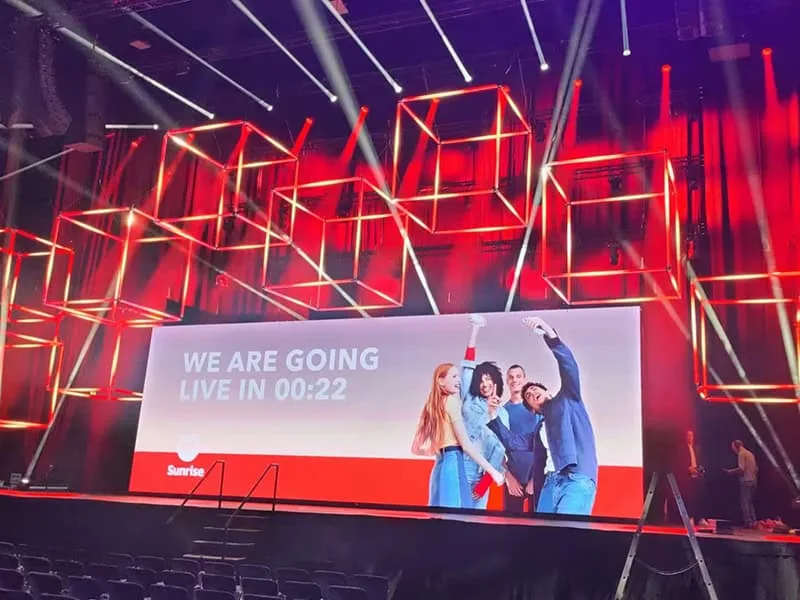 indoor staging led screen wall project