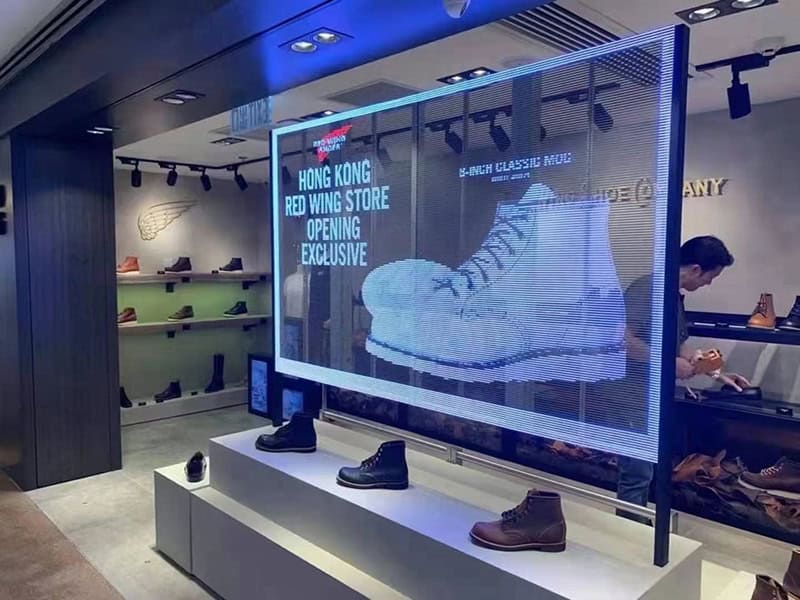 retail store transparent led screen