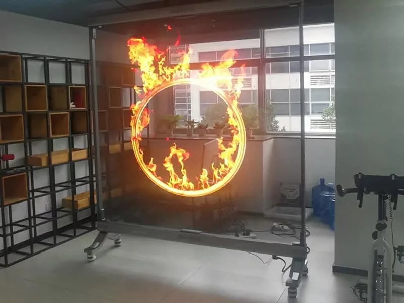 transparent led poster totem, plug and play