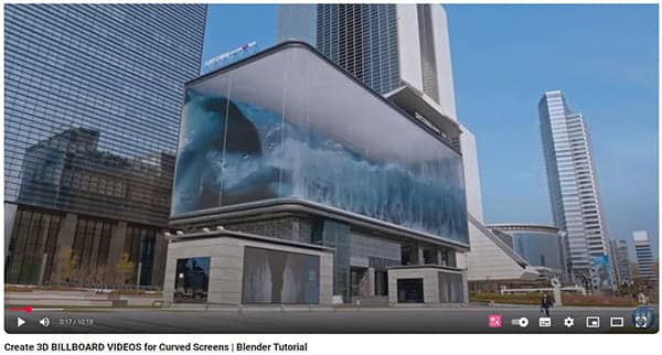 Create 3D BILLBOARD VIDEOS for Curved Screens -Blender Tutorial