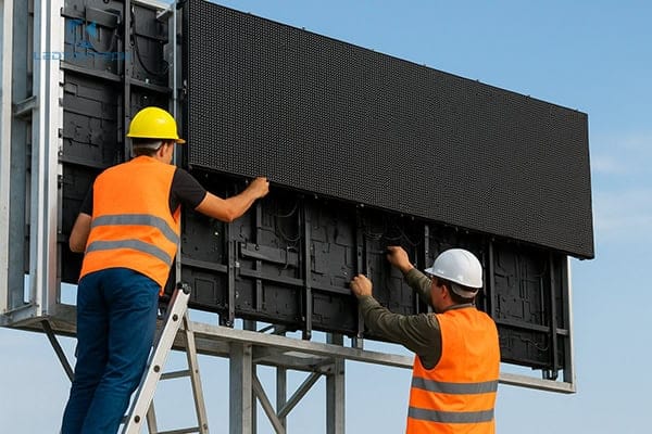 large led screen installation