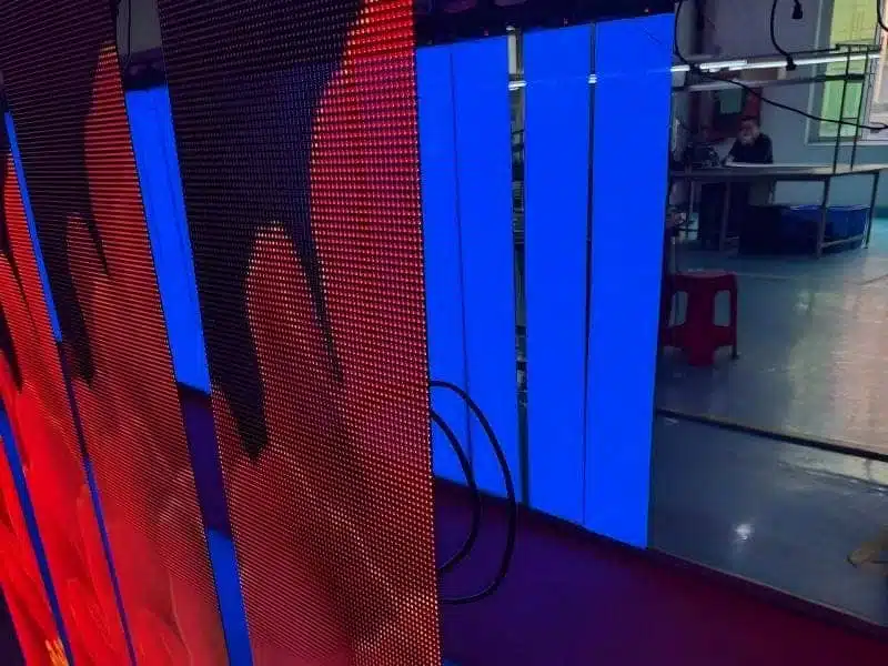 mass production transparent holographic led screen is on test