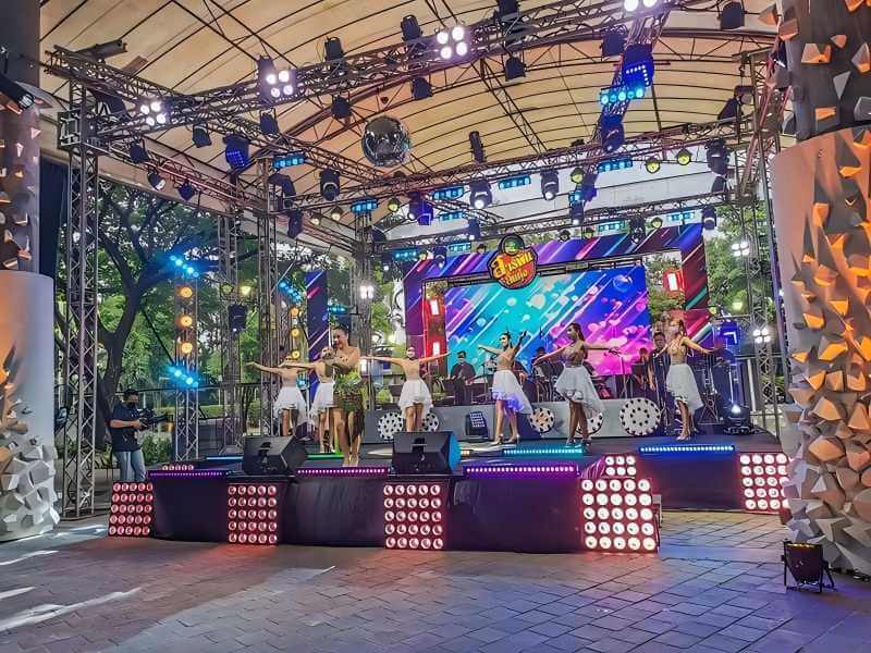 High-definition rental LED stage display providing immersive visual effects for music concerts and dance events.