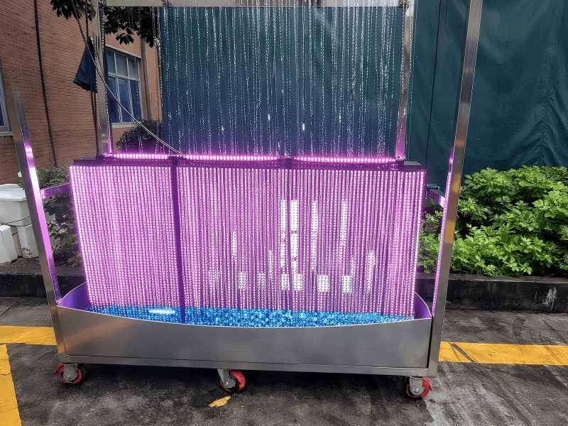 outdoor transparent led display is on waterproof test