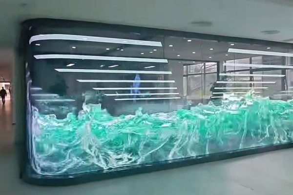 transparent film led display install transparent film led display install